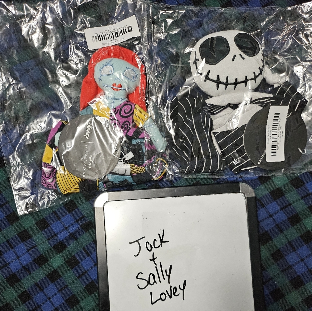 Disney Black and Red Jack and Sally Plush Toys